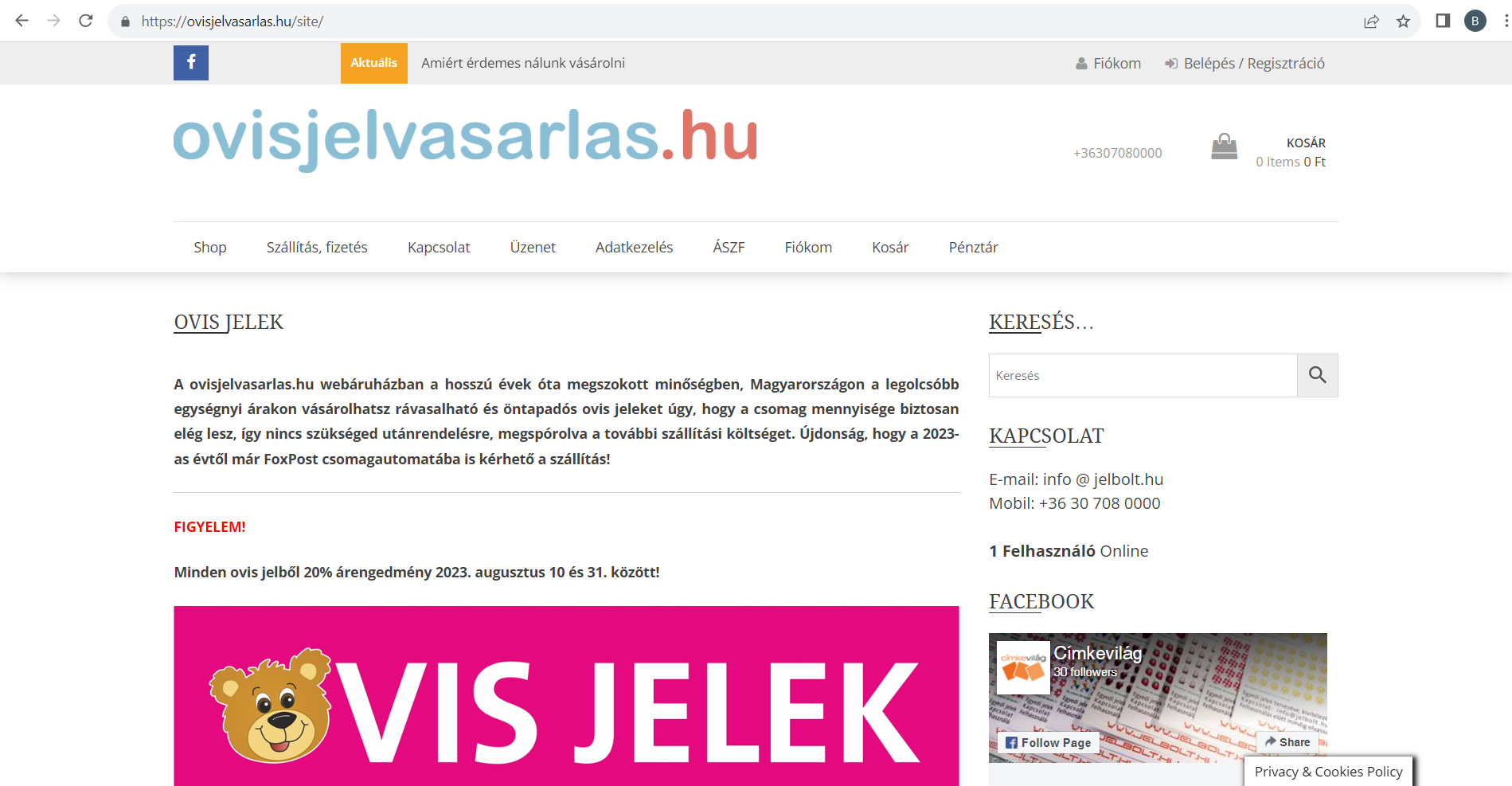 Ovisjelvasarlas.hu